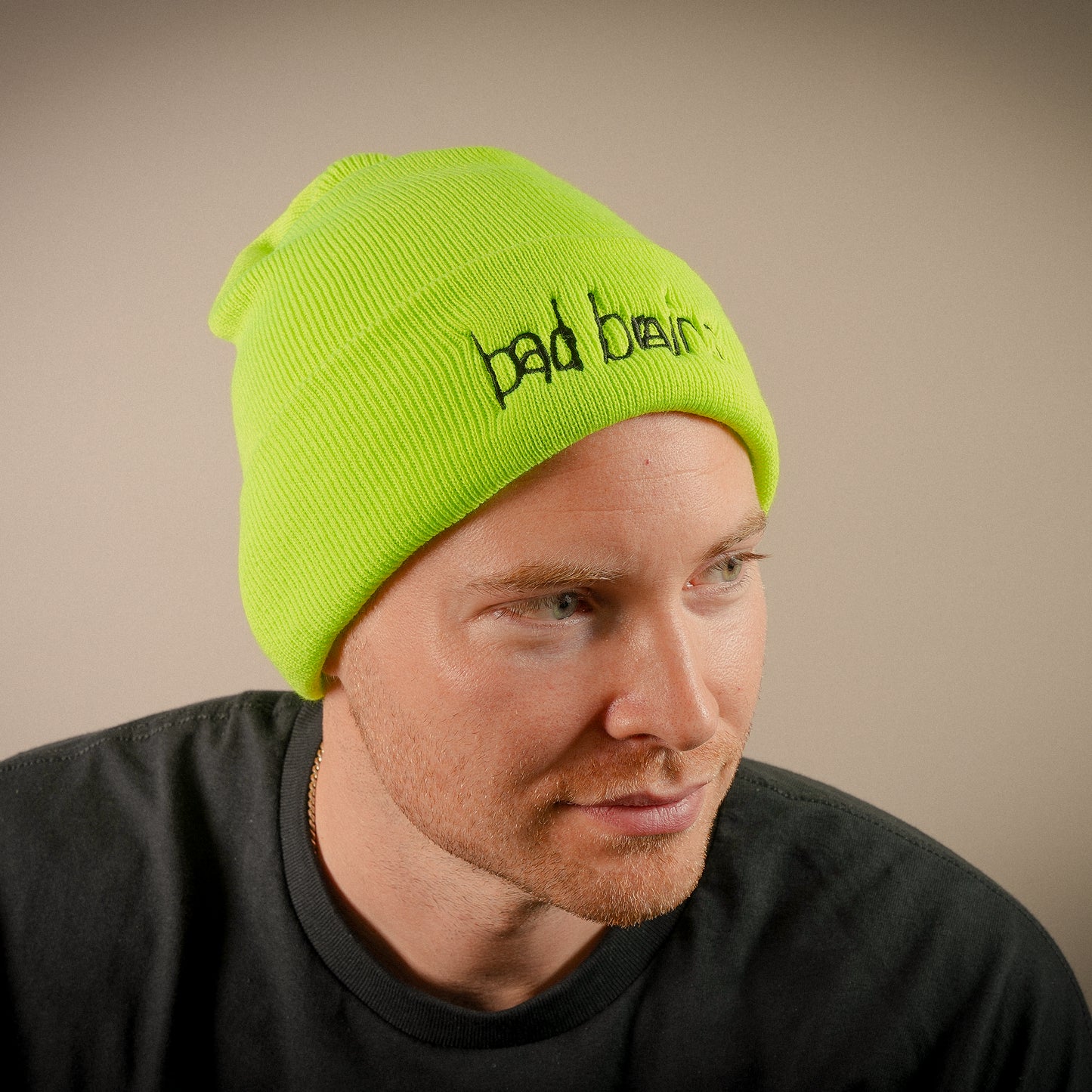 I Against I Logo Neon Green Beanie