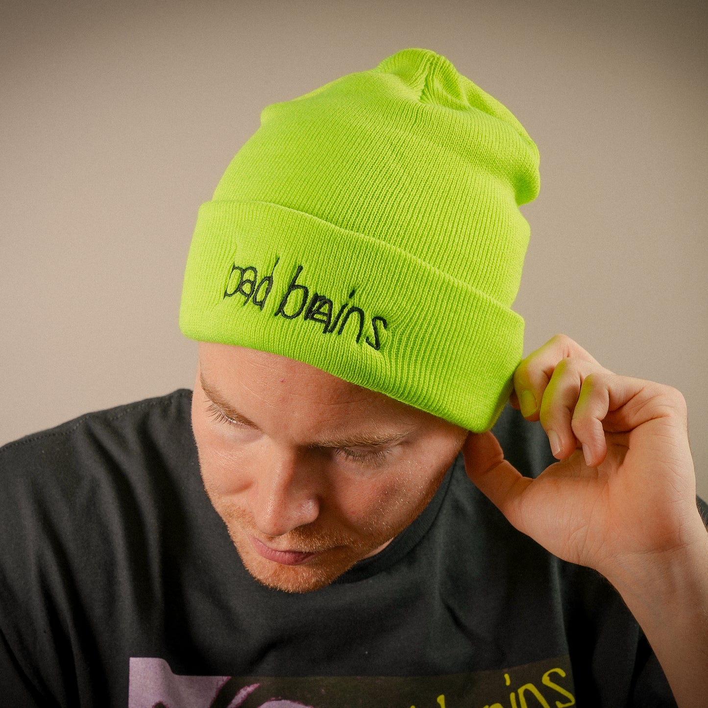 I Against I Logo Neon Green Beanie