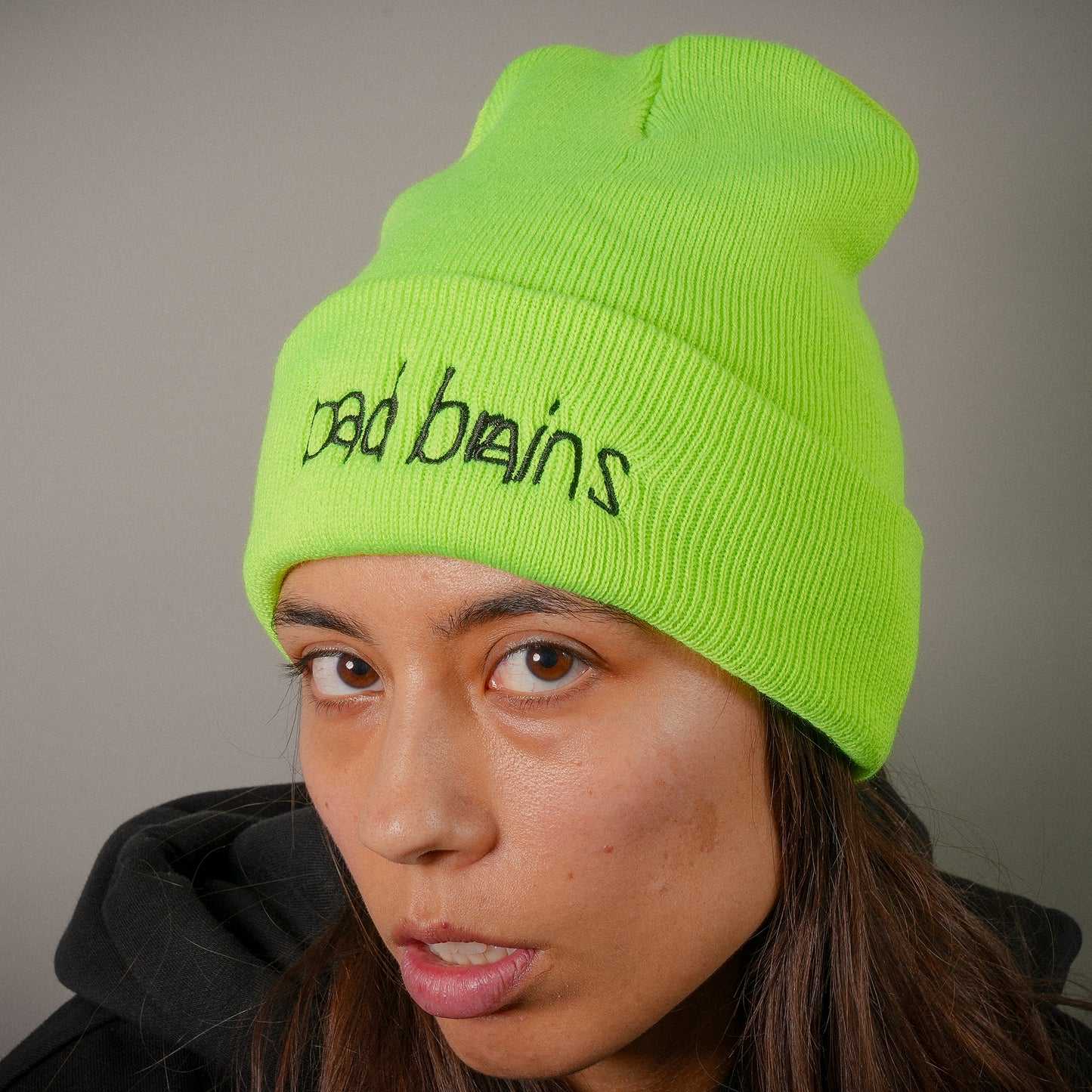 I Against I Logo Neon Green Beanie
