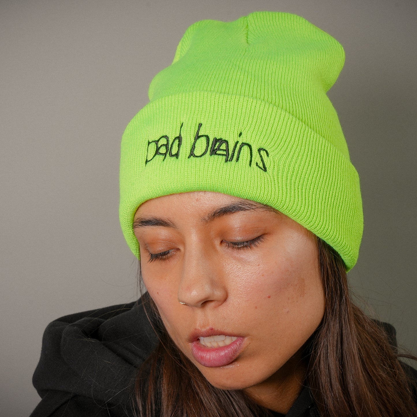 I Against I Logo Neon Green Beanie