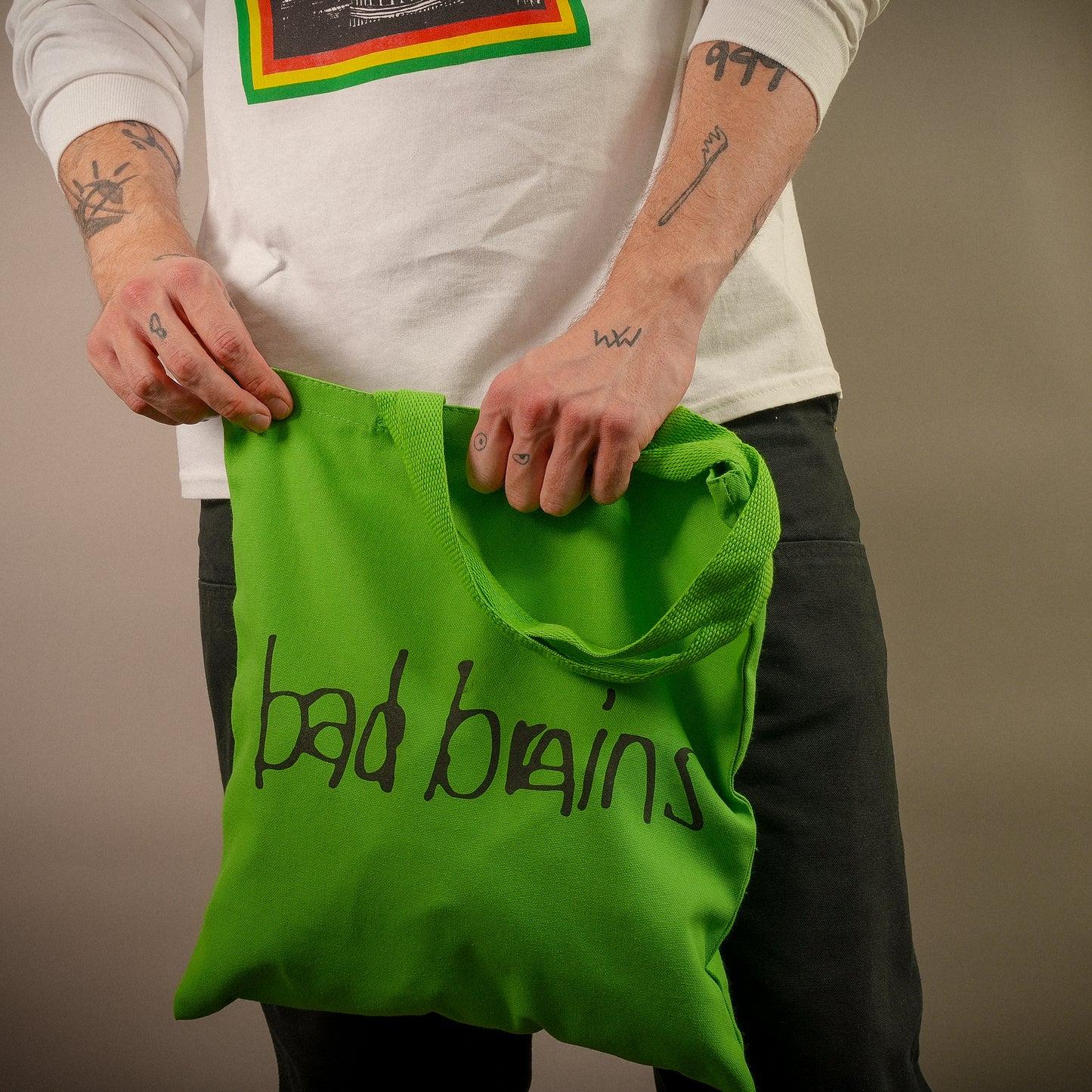 I Against I Logo Lime Green Tote