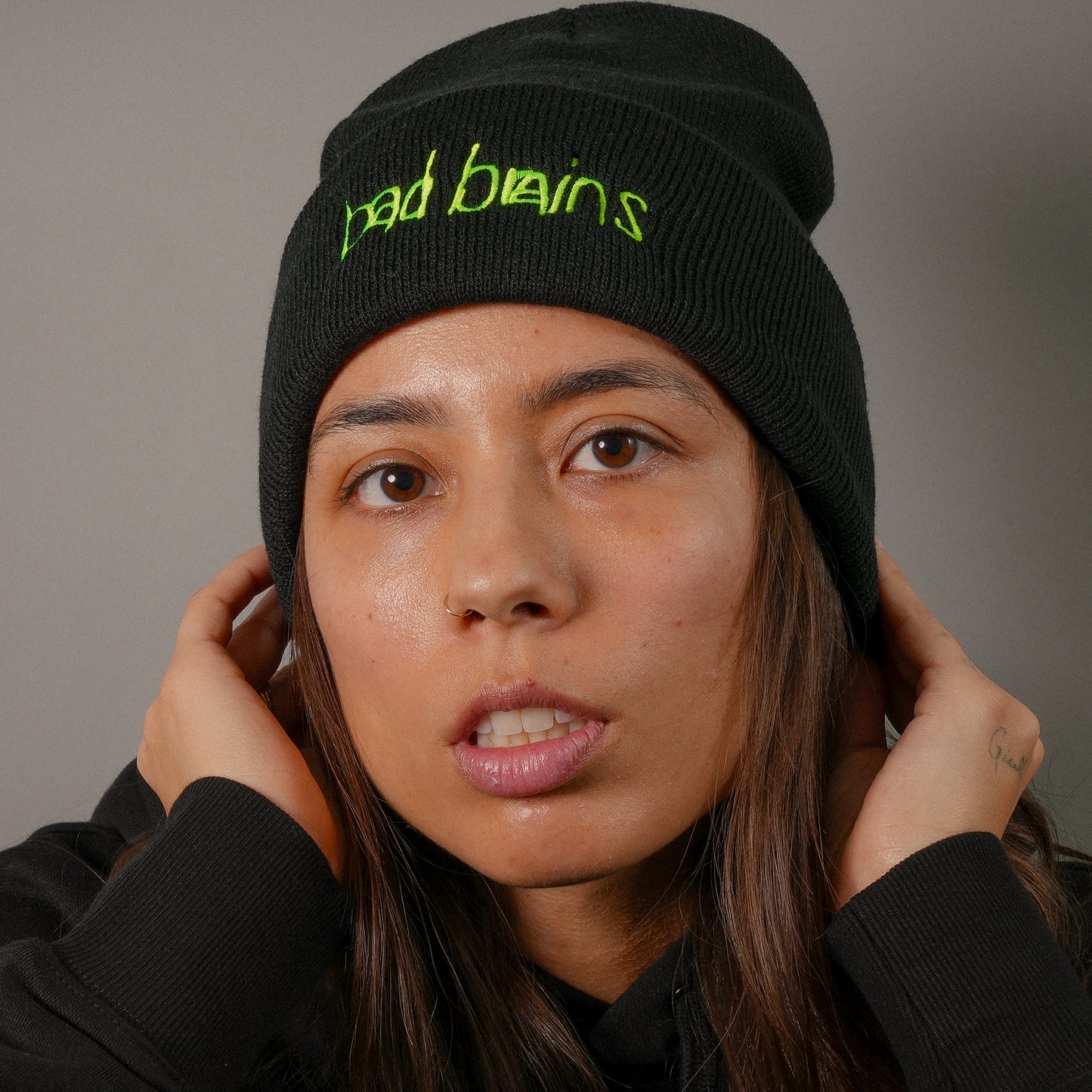 I Against I Logo Black Beanie