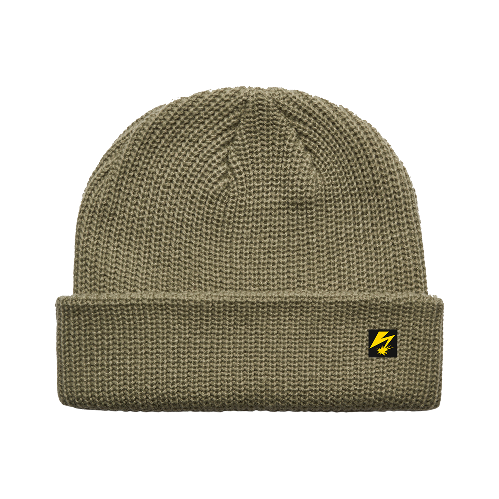 Bad Brains Lightning Bolt Green Cable Skull Caps / Kids Beanie